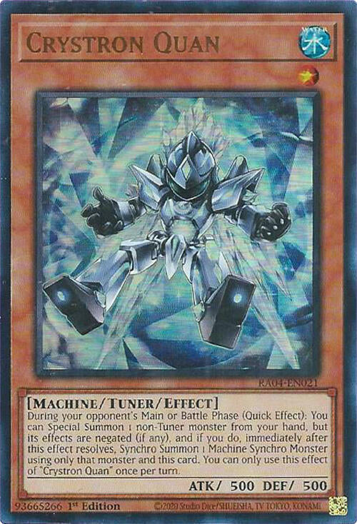 Crystron Quan UR RA04-EN021 (Quarter Century Stampede)  - 1st Edition
