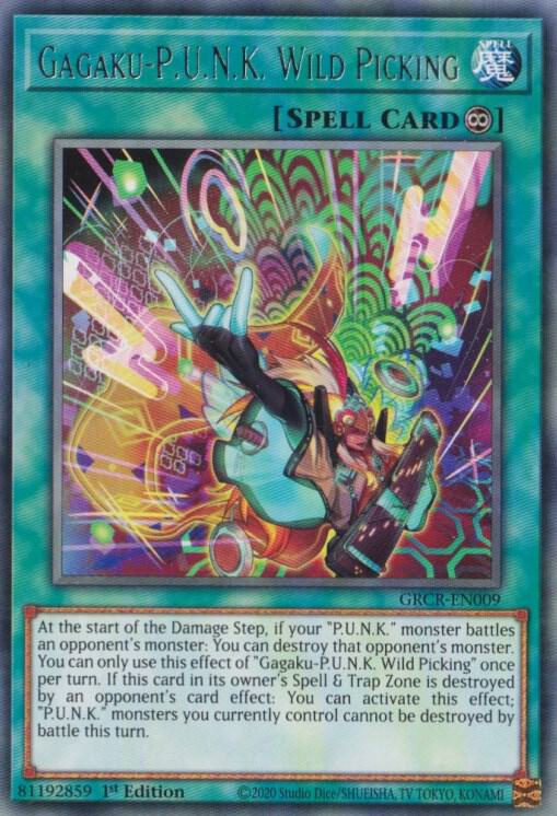 Gagaku-P.U.N.K. Wild Picking GRCR-EN009 (The Grand Creators)  - 1st Edition