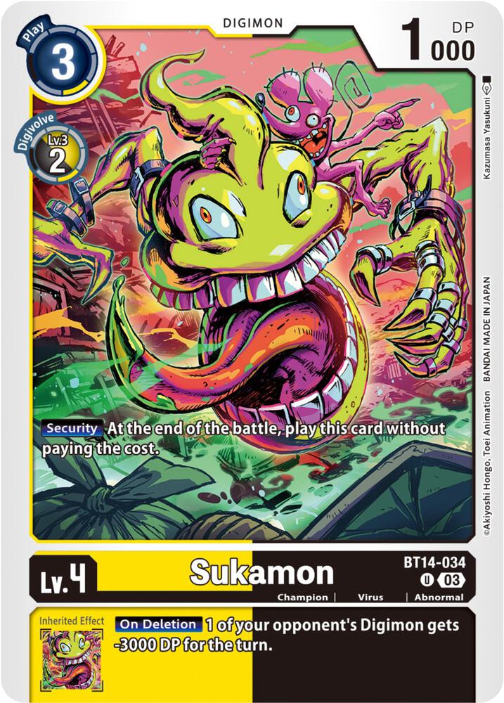 Sukamon BT14-034 U (Blast Ace) 