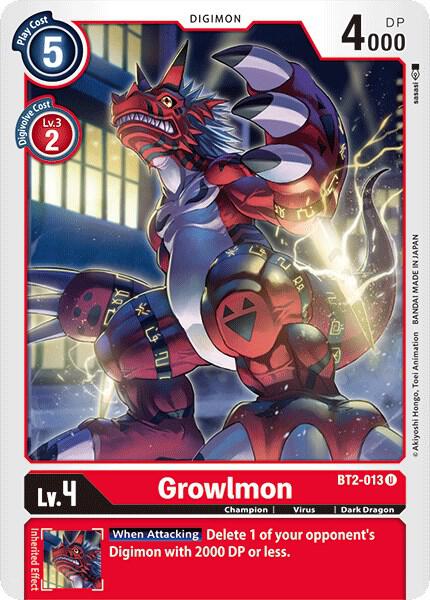 Growlmon BT2-013 U (Release Special Booster 1.0) 