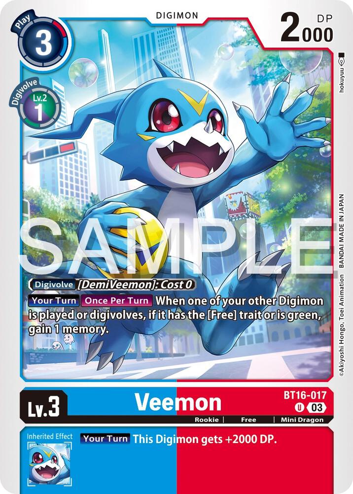 Veemon BT16-017 U (Beginning Observer) 