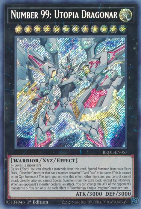 Number 99: Utopia Dragonar BROL-EN057 (Brothers of Legend)  - 1st Edition