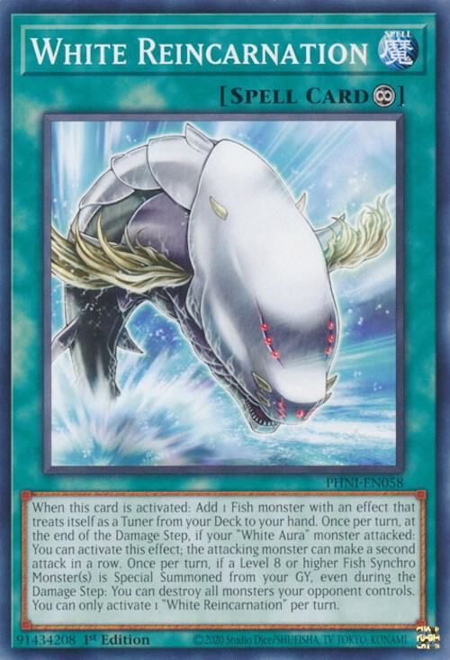 White Reincarnation PHNI-EN058 (Phantom Nightmare)  - 1st Edition