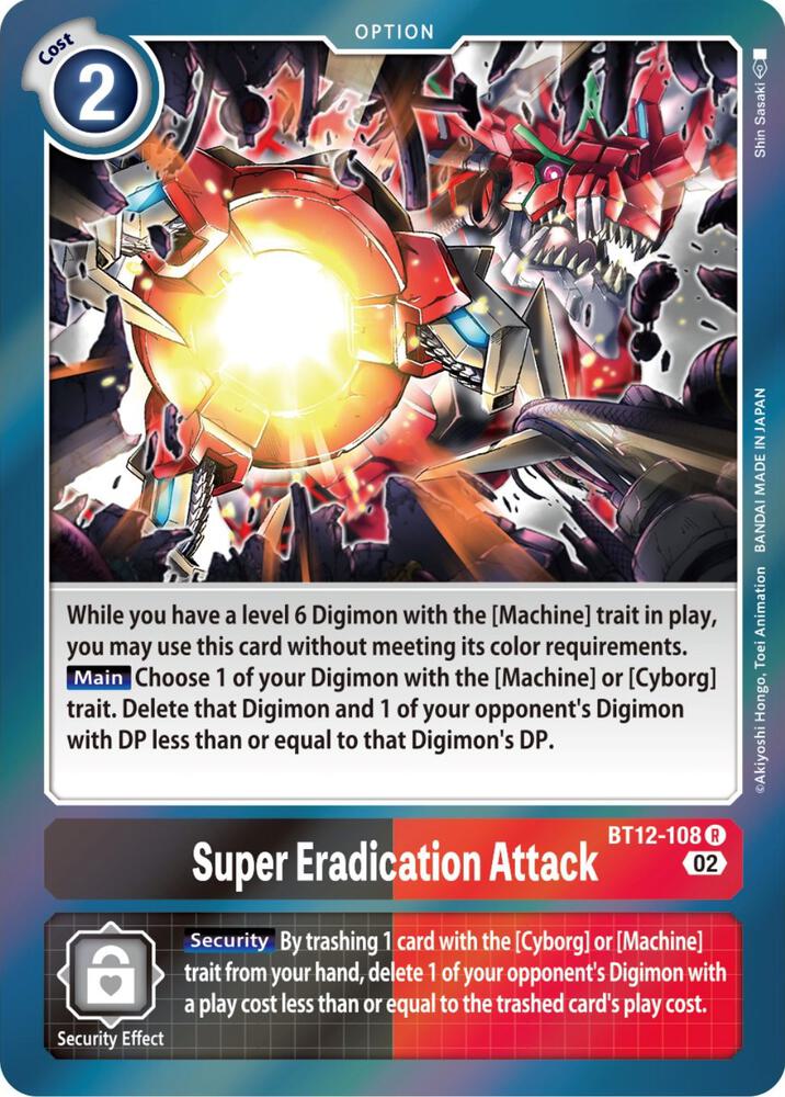 Super Eradication Attack BT12-108 R (Across Time)  - Foil