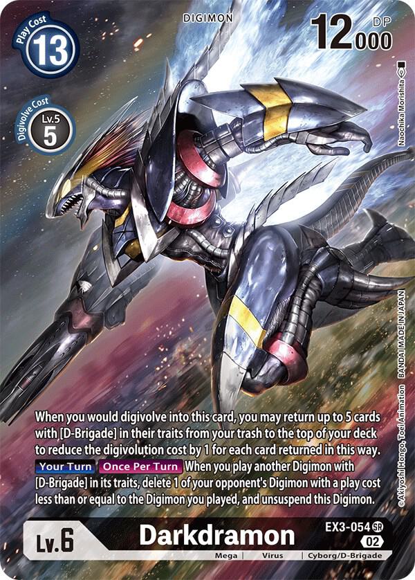 Darkdramon Alternate Art EX3-054 SR (Draconic Roar)  - Foil