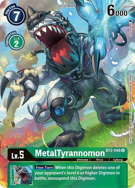 MetalTyrannomon Alternate Art BT2-046 R (Dimensional Phase)  - Foil