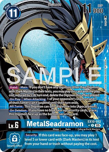 MetalSeadramon Alternate Art EX10-012 R (Sinister Order)  - Foil