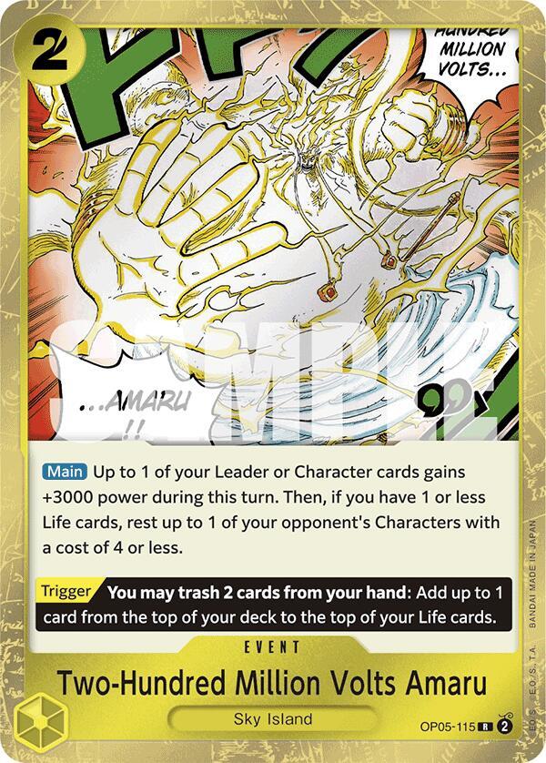 Two-Hundred Million Volts Amaru OP05-115 (Premium Booster -The Best-)  - Jolly Roger Foil