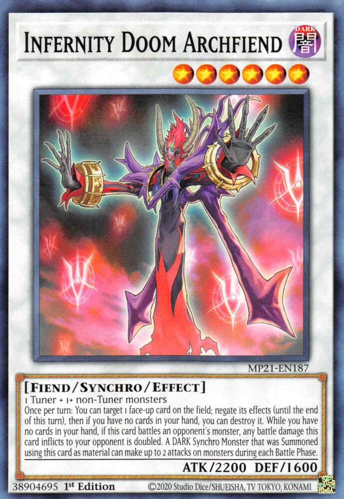 Infernity Doom Archfiend MP21-EN187 (2021 Tin of Ancient Battles)  - 1st Edition