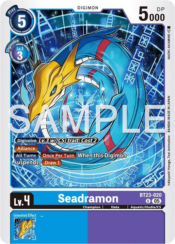 Seadramon BT23-020 U (Hackers' Slumber) 