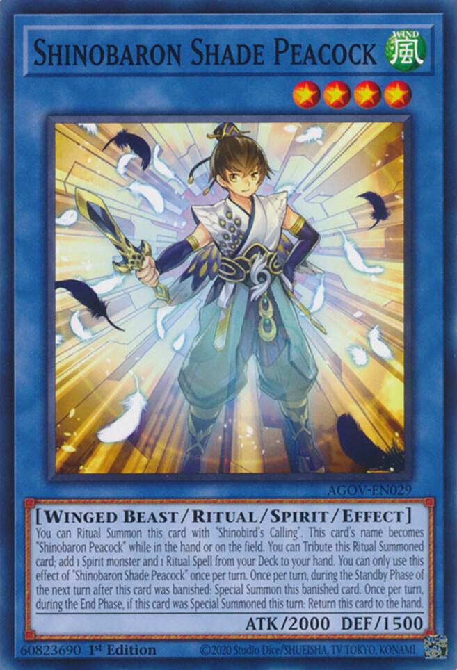 Shinobaron Shade Peacock AGOV-EN029 (Age of Overlord)  - 1st Edition