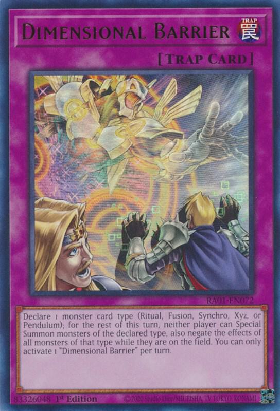 Dimensional Barrier UR RA01-EN072 (25th Anniversary Rarity Collection)  - 1st Edition