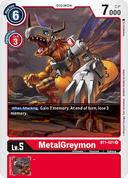 MetalGreymon BT1 021 BT1-021 U (Release Special Booster 1.0) 