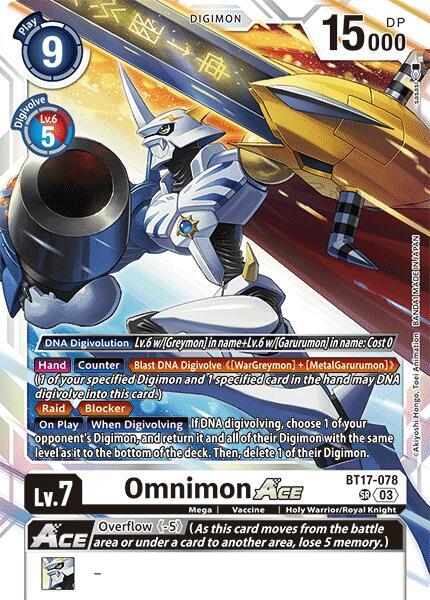 Omnimon ACE BT17-078 SR (Secret Crisis)  - Foil
