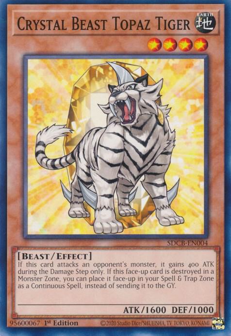 Crystal Beast Topaz Tiger SDCB-EN004 (Structure Deck: Legend of the Crystal Beasts)  - 1st Edition