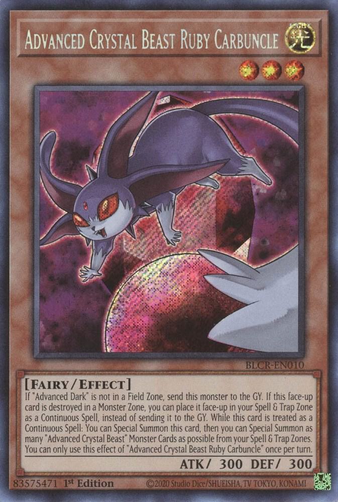 Advanced Crystal Beast Ruby Carbuncle BLCR-EN010 (Battles of Legend: Crystal Revenge)  - 1st Edition