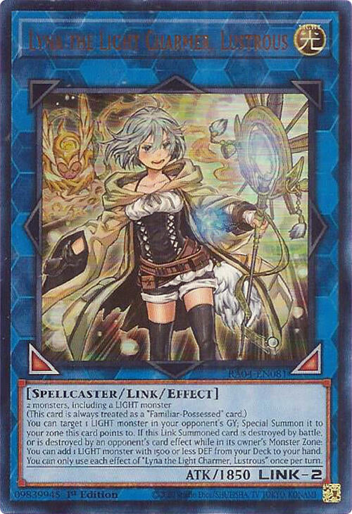 Lyna the Light Charmer Lustrous UR RA04-EN081 (Quarter Century Stampede)  - 1st Edition
