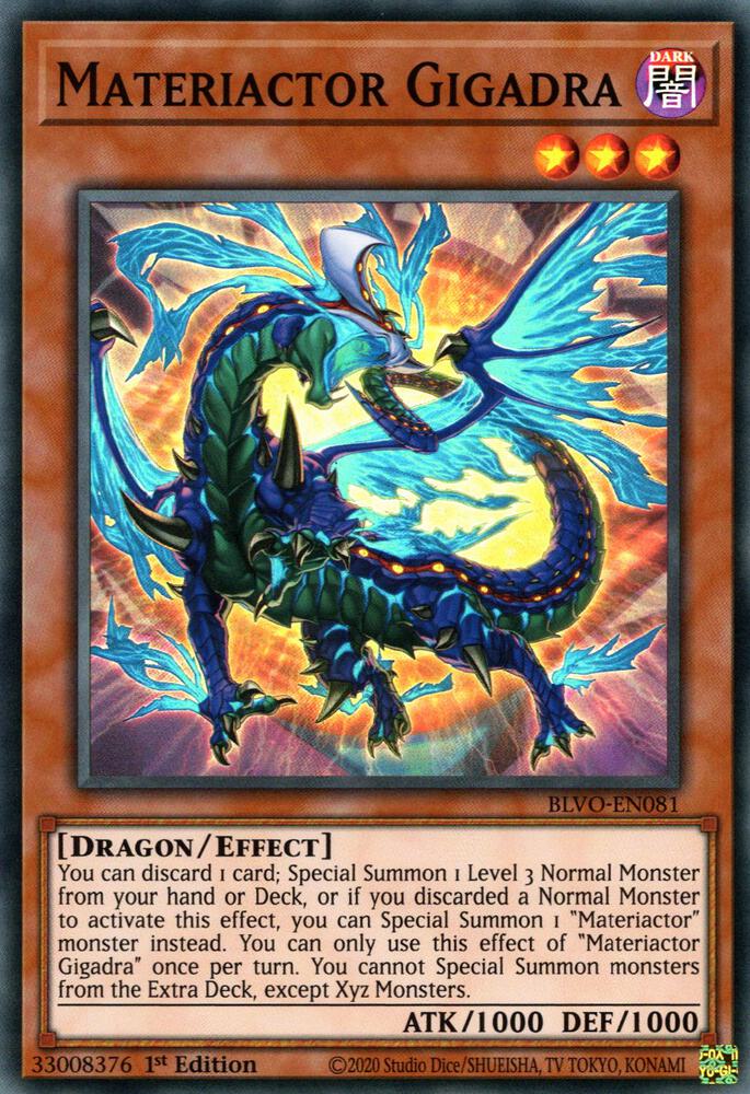 Materiactor Gigadra BLVO-EN081 (Blazing Vortex)  - 1st Edition