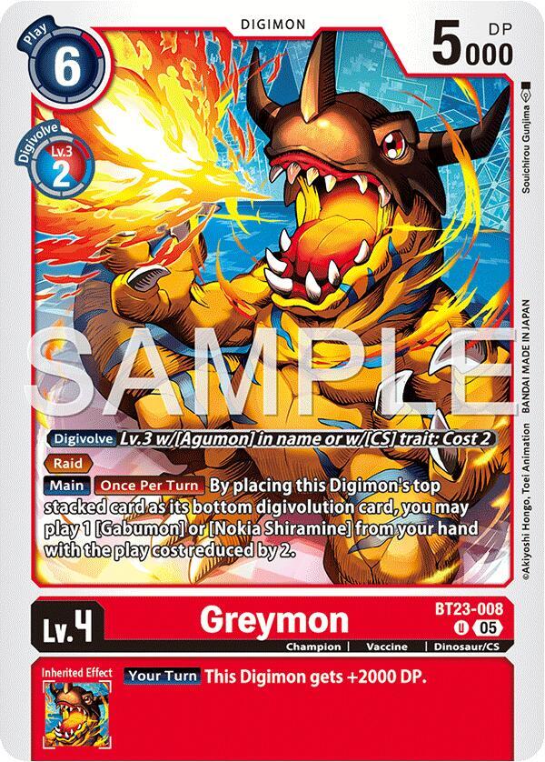 Greymon BT23-008 U (Hackers' Slumber) 