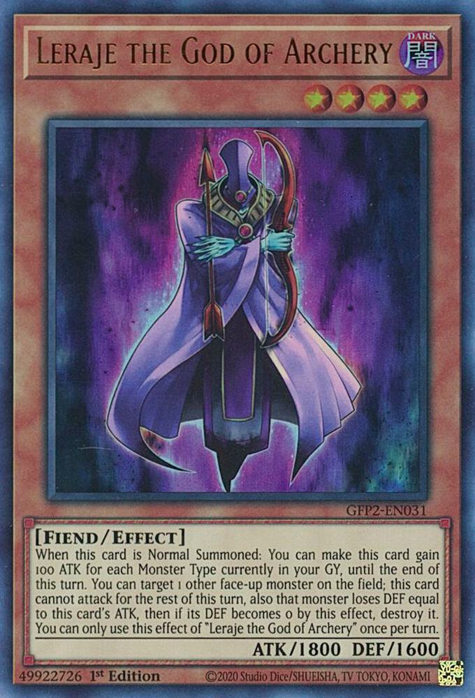 Leraje the God of Archery GFP2-EN031 (Ghosts From the Past: The 2nd Haunting)  - 1st Edition