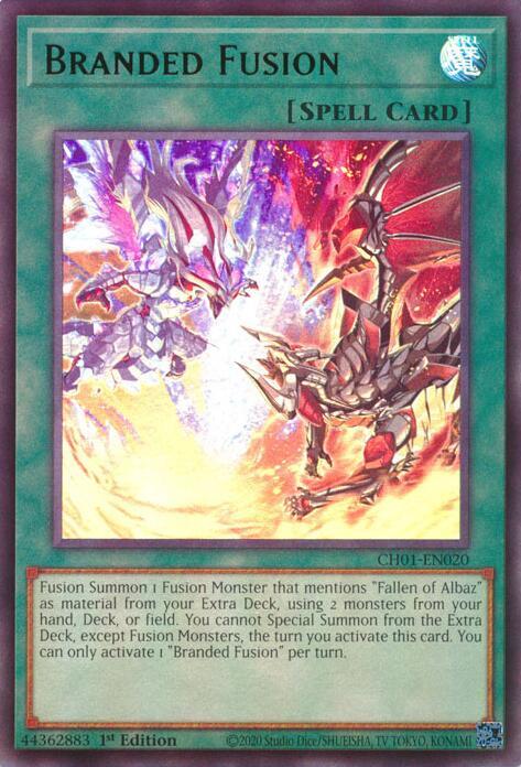 Branded Fusion CH01-EN020 (THE CHRONICLES DECK: The Fallen & The Virtuous (All-Foil Edition))  - 1st Edition