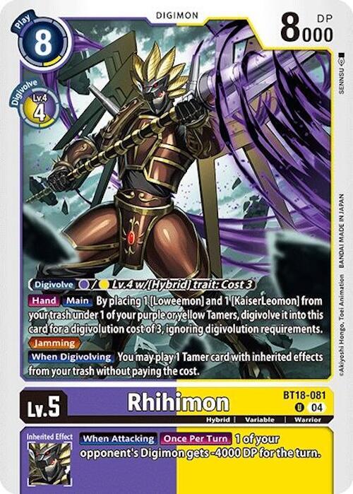 Rhihimon BT18-081 U (Release Special Booster 2.0) 