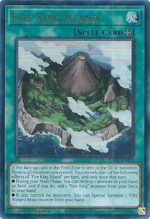 Fire King Island UR RA03-EN059 (Quarter Century Bonanza)  - 1st Edition