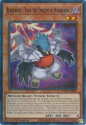 Blackwing - Vata the Emblem of Wandering (DABL-EN001) - Super Rare - 1st Edition - Darkwing Blast