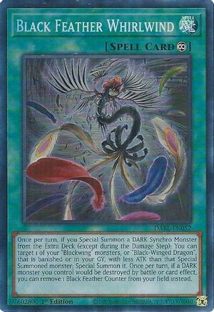 Black Feather Whirlwind (DABL-EN052) - Super Rare - Darkwing Blast