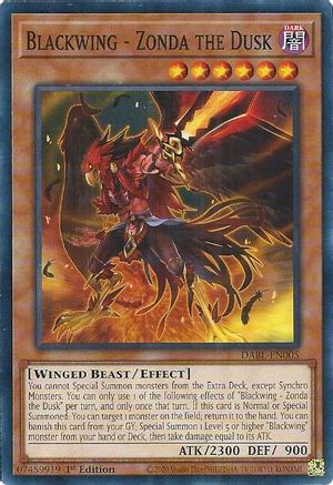 Blackwing - Zonda the Dusk (DABL-EN005) - Common - 1st Edition - Darkwing Blast