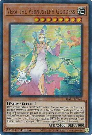 Vera the Vernusylph Goddess (DABL-EN025) - Ultra Rare - 1st Edition - Darkwing Blast