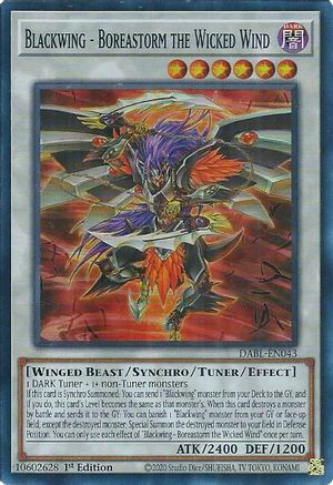 Blackwing - Boreastorm the Wicked Wind (DABL-EN043) - Super Rare - Darkwing Blast