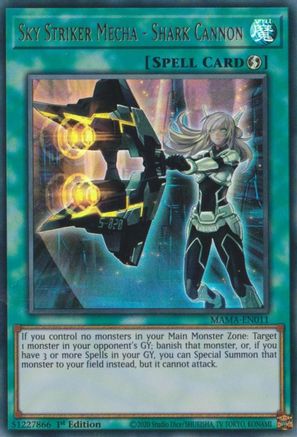 Sky Striker Mecha - Shark Cannon (MAMA-EN011) - Ultra Rare - 1st Edition - Magnificent Mavens