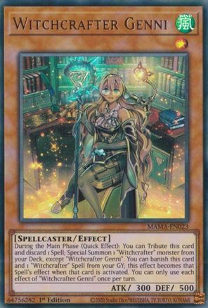 Witchcrafter Genni (MAMA-EN023) - Ultra Rare - 1st Edition - Magnificent Mavens