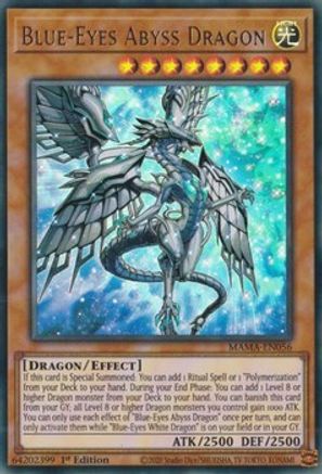 Blue-Eyes Abyss Dragon (MAMA-EN056) - Ultra Rare - 1st Edition - Magnificent Mavens