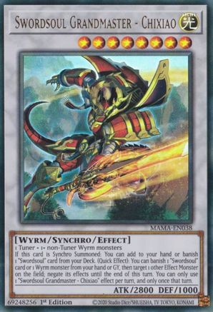 Swordsoul Grandmaster - Chixiao (MAMA-EN038) - Ultra Rare - 1st Edition - Magnificent Mavens