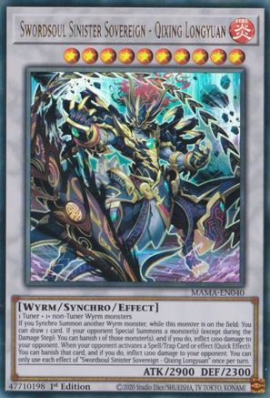 Swordsoul Sinister Sovereign - Qixing Longyuan (MAMA-EN040) - Ultra Rare - Magnificent Mavens