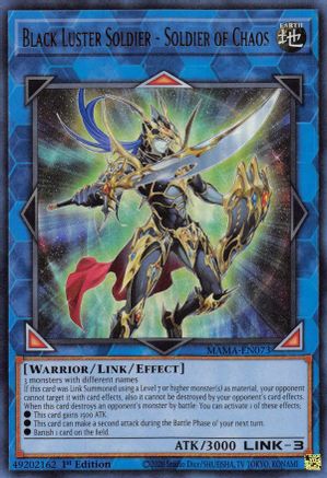 Black Luster Soldier - Soldier of Chaos (MAMA-EN073) - Ultra Rare - 1st Edition - Magnificent Mavens