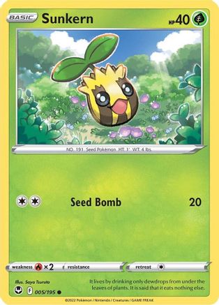 Sunkern 5/195  - Common - SWSH12: Silver Tempest