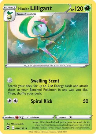 Hisuian Lilligant 10/195  - Rare - SWSH12: Silver Tempest