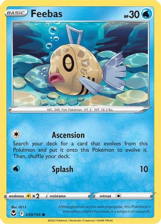 Feebas 39/195  - Common - SWSH12: Silver Tempest