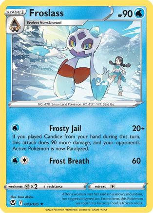 Froslass 43/195  - Rare - SWSH12: Silver Tempest