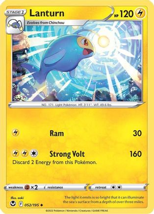 Lanturn 52/195  - Uncommon - SWSH12: Silver Tempest