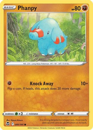 Phanpy 91/195  - Common - SWSH12: Silver Tempest