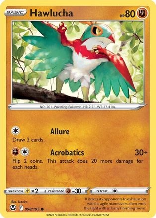 Hawlucha 98/195  - Common - SWSH12: Silver Tempest