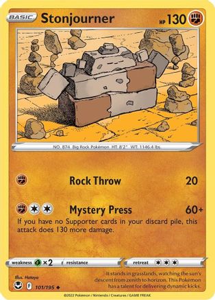 Stonjourner 101/195  - Uncommon - SWSH12: Silver Tempest