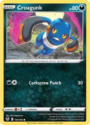 Croagunk 109/195  - Common - SWSH12: Silver Tempest