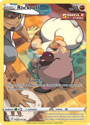 Rockruff TG07/30 Holofoil - Ultra Rare - SWSH12: Silver Tempest Trainer Gallery