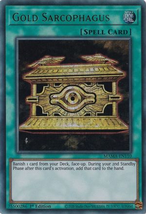 Gold Sarcophagus (Ultra Pharaoh's Rare) (MAMA-EN110) - Ultra Pharaoh’s Rare - Magnificent Mavens