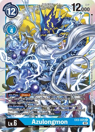 Azulongmon (EX3-025) Foil Rare - Draconic Roar